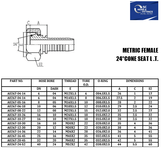 A0267 - Stem - Metric FS - Straight