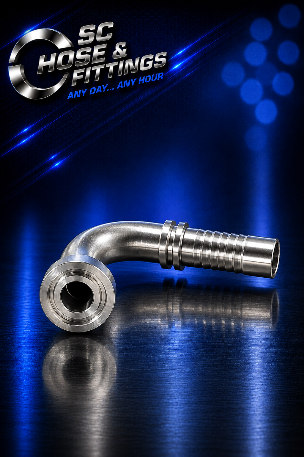 G0239 - SAE Code 62 Flange 90* 6000 PSI