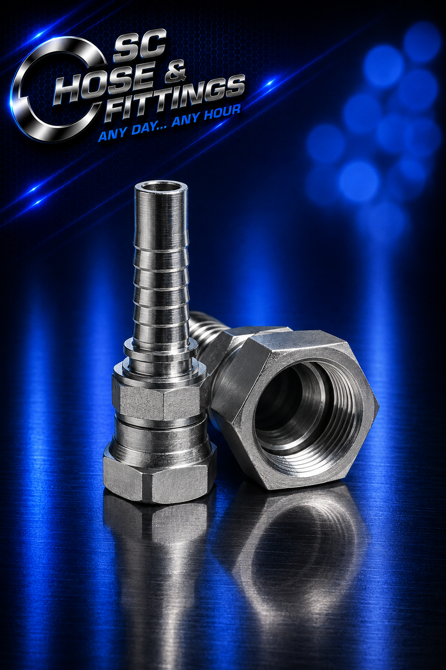 A0218 - JIS BSP Female Swivel Straight 60* Cone