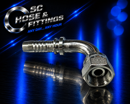 G0217 - Stem Swept 90* - BSPP Female Swivel O'Ring