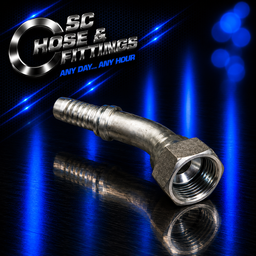 J0253 - Stem Swept 45* - JIC Female Swivel