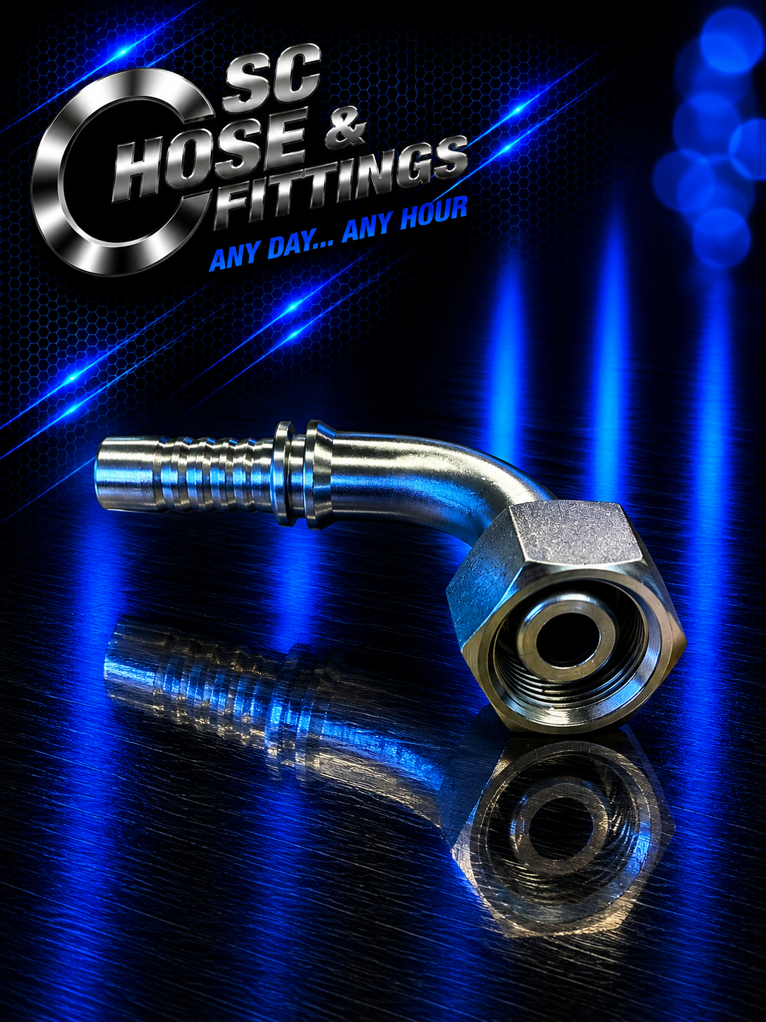 G0269 - Stem 90* - Metric Female Swivel
