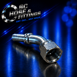 J0289 - Stem Swept 45*- ORFS Female Swivel