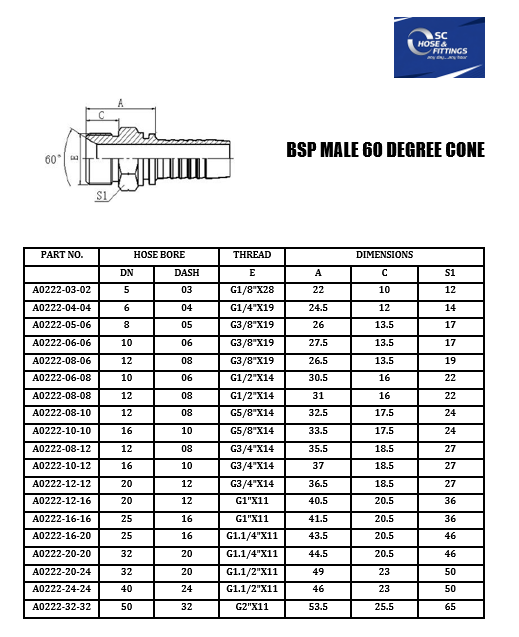A0222 - Stem - BSPT Male